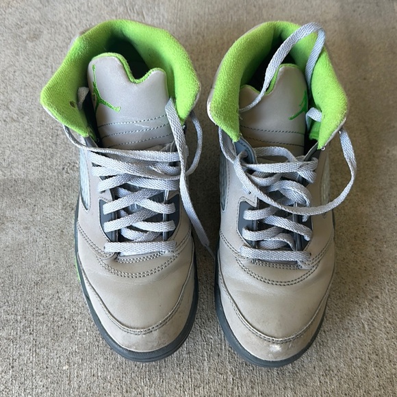 Jordan Retro Neon Green and Gray sneakers - Picture 1 of 6